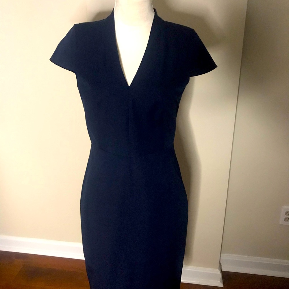 Jcrew, Navy Blue, Sheath Midi Dress, Size 4
